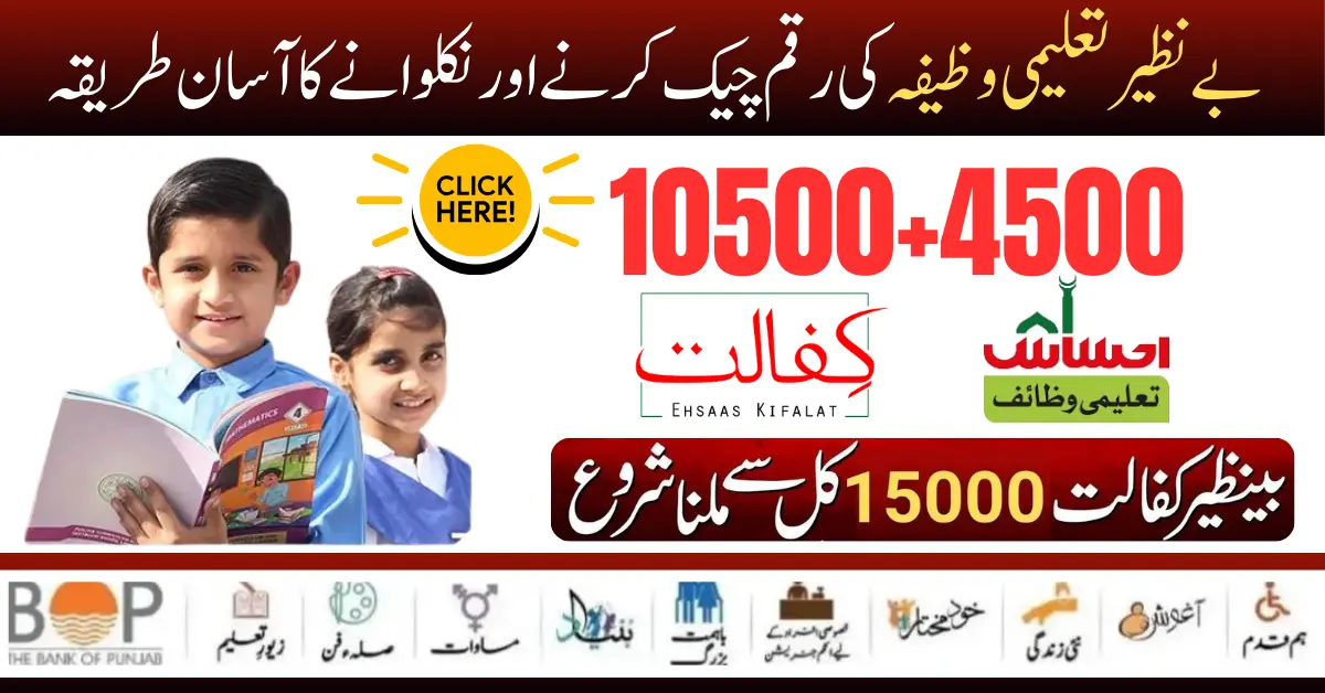 Check Eligibility Status and Get Benazir Wazaif 10500+4500 Latest Payment Update