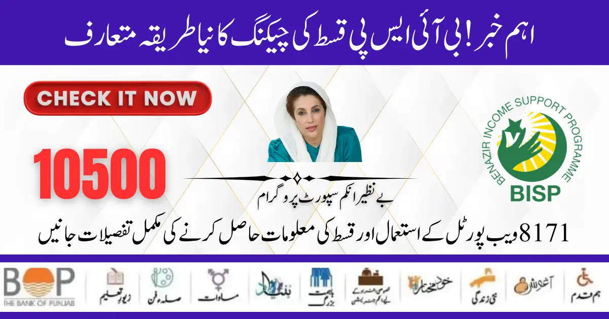 How to Check New Payment BISP Kafalat Through 8171 Web Portal Form