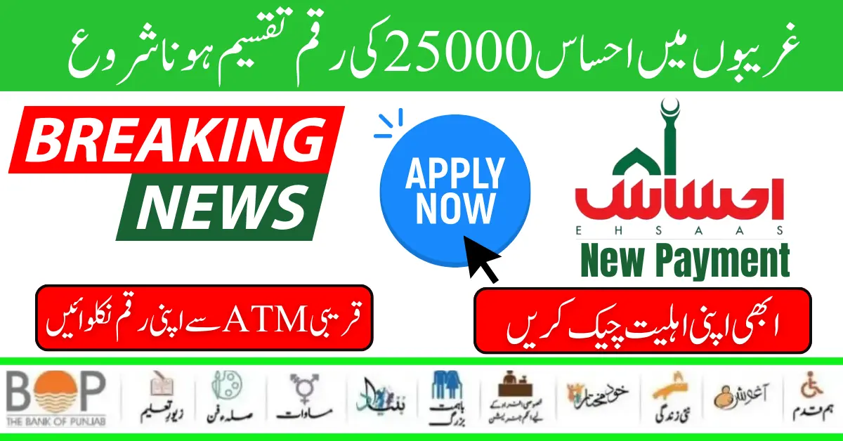 Breaking News: Government Of Pakistan 8171 Ehsaas Program 25000 New Installment Process Start 2024