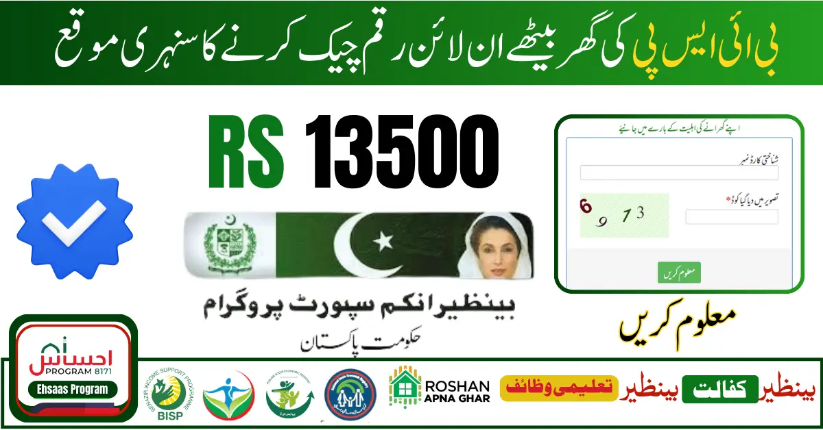 How to Check BISP 13500 Payment Status Online Through 8171 Web Portal – Step-by-Step Guide