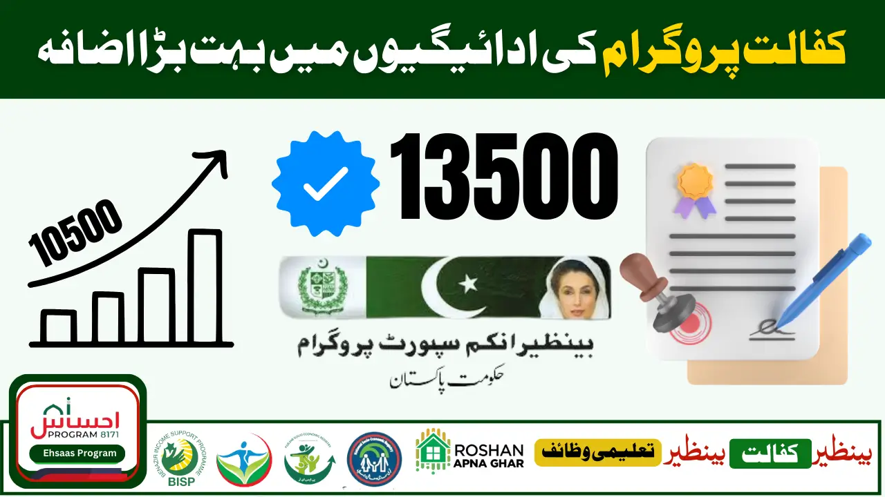 Benazir Income Support Program Payment Increased to 13500