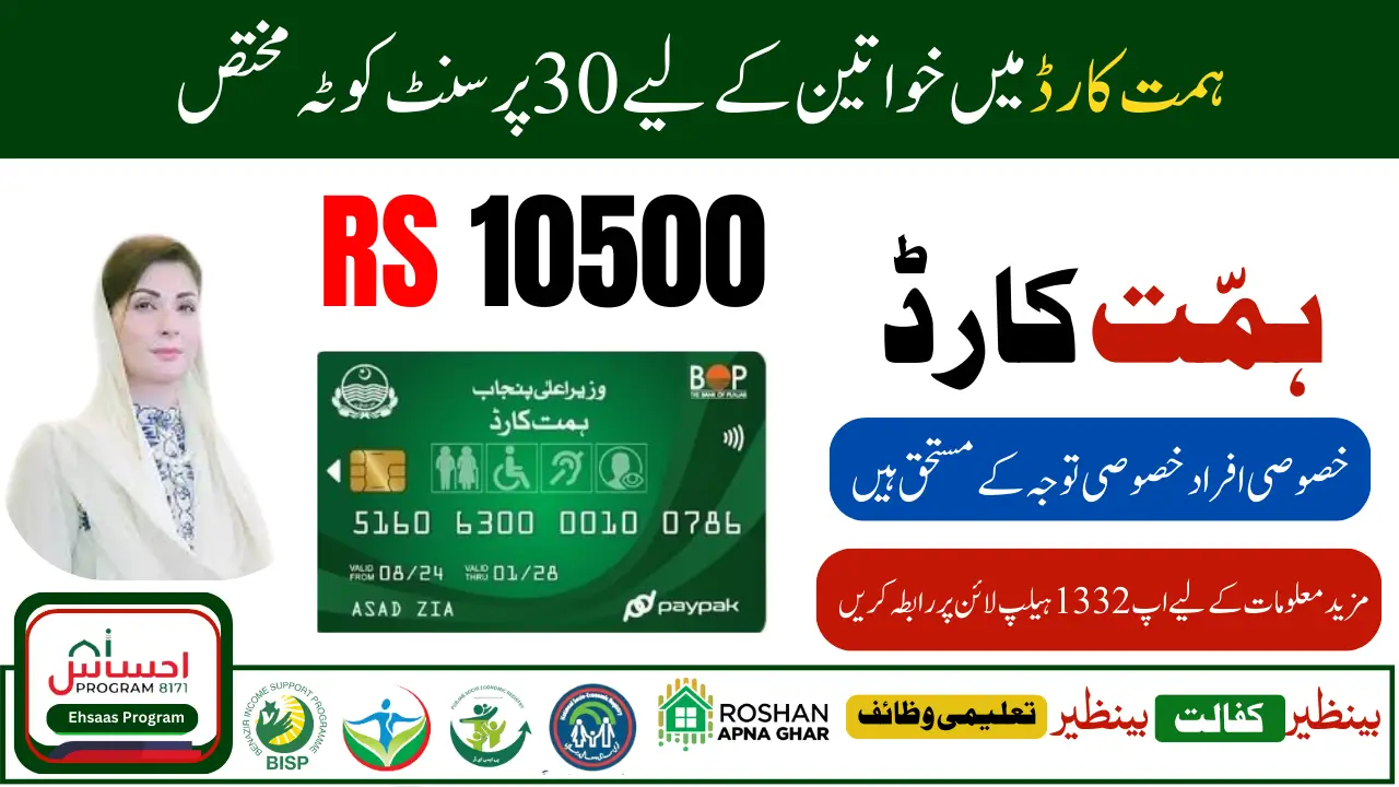 CM Punjab Launches Himmat Card Rs. 10,500 Quarterly Aid with 30% Quota Reserved For Women