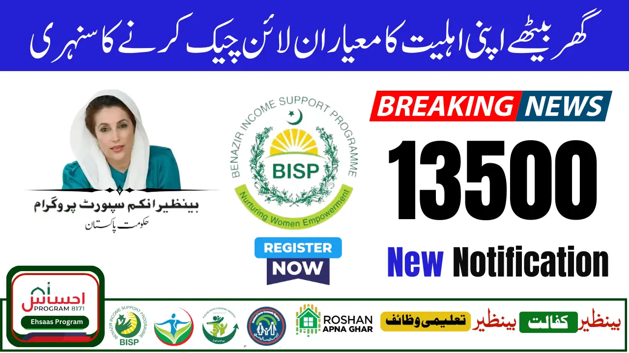 Ehsaas Programme 8171 Eligibility Check Online New Web Portal Form Start