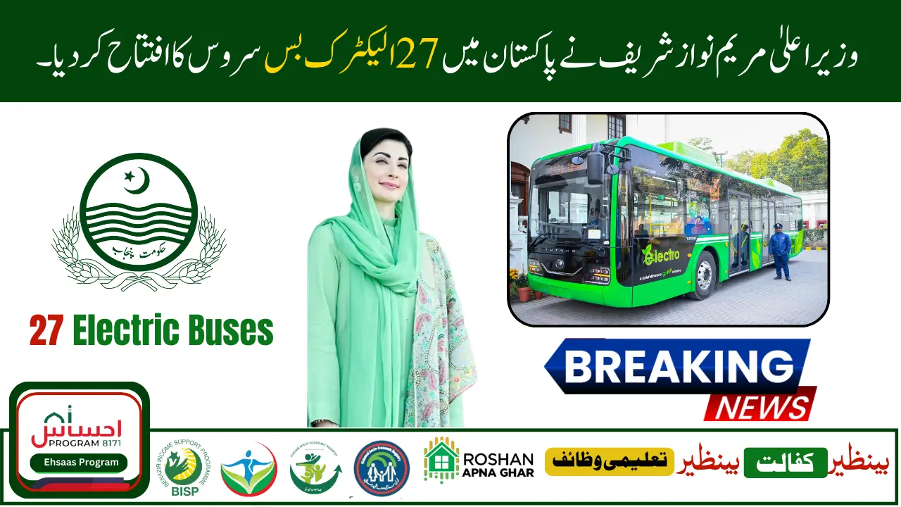 Punjab Modern Transport Boost 27 New Electric Buses From China Arrive in Lahore