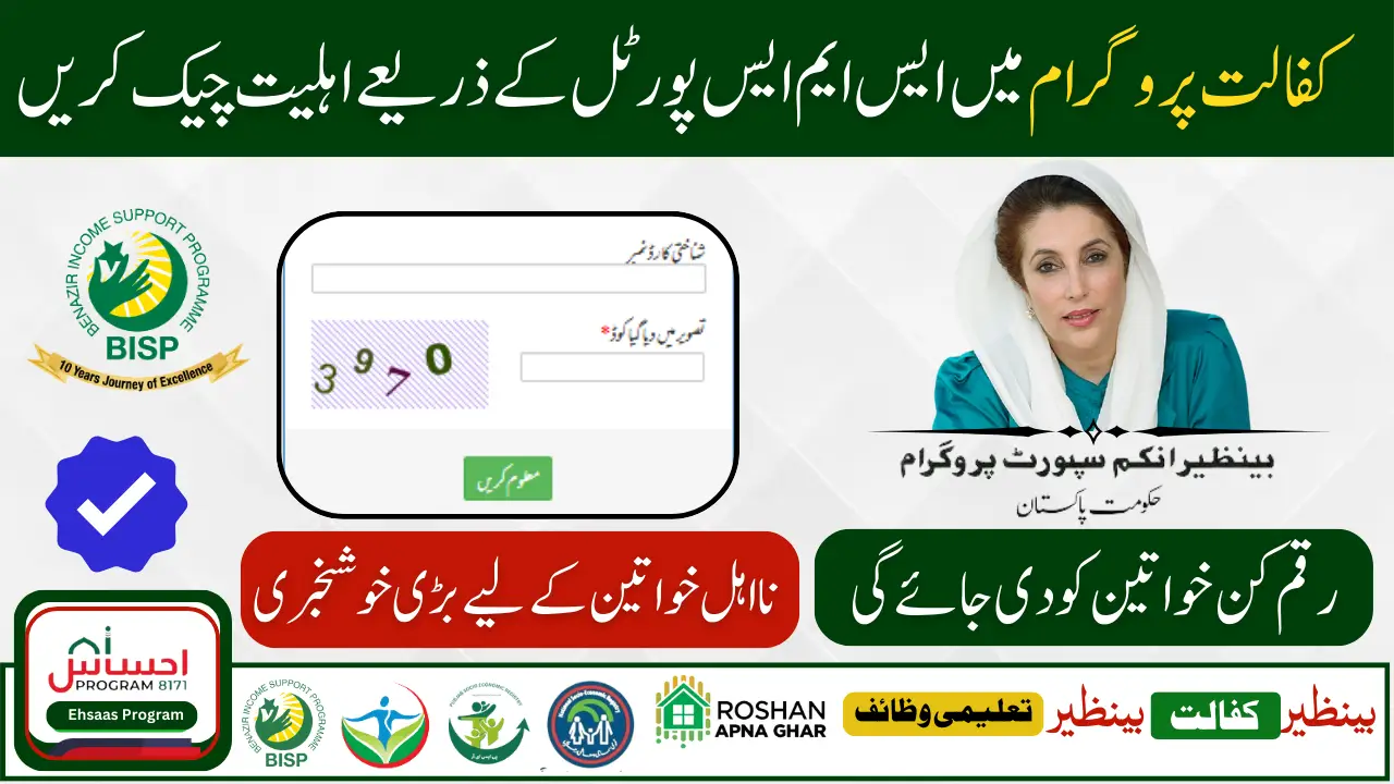 BISP 8171 Eligibility Check SMS Portal & Online Balance Inquiry for Rs. 13,500